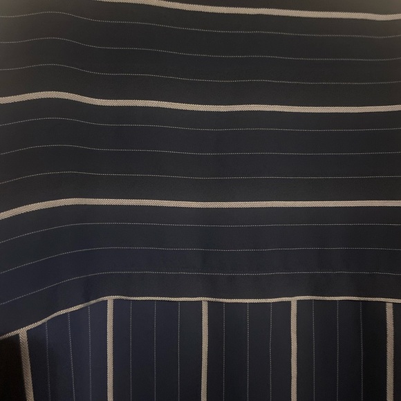 NWOT Vince Camuto Navy Striped Zip up lightweight jacket size large - Picture 13 of 14